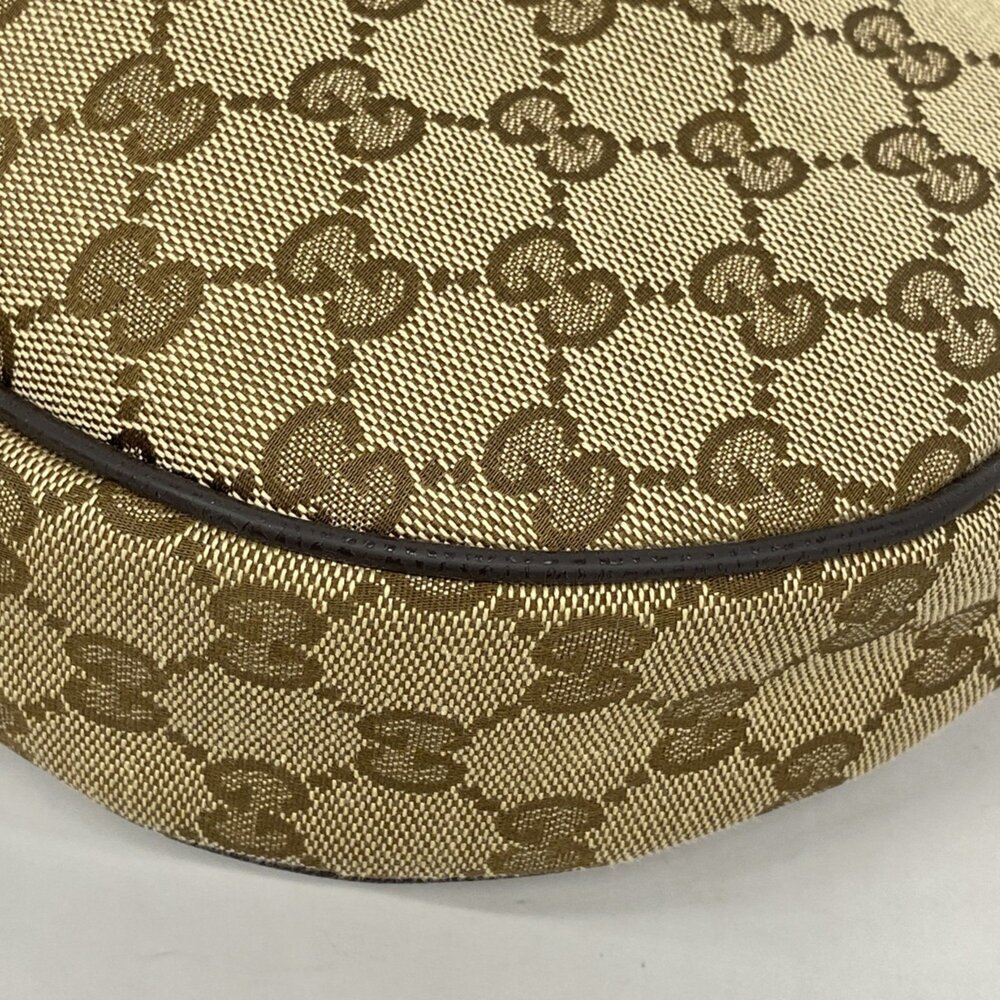 GUCCI Authentic Brown Canvas Shoulder Bag - Picture 11 of 13